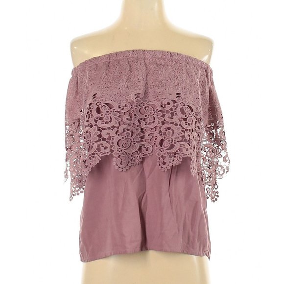 Charlotte Russe Sleeveless Blouse in Mauve Size XS - Picture 2 of 8